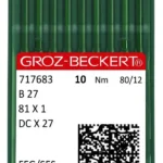 Aguja B27 Dcx27 Máquina Overlock Industrial Color B27 DCx27 FFG Groz-Beckert 80/12
