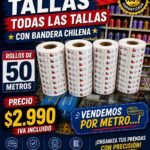 TALLAS CON BANDERA CHILENA