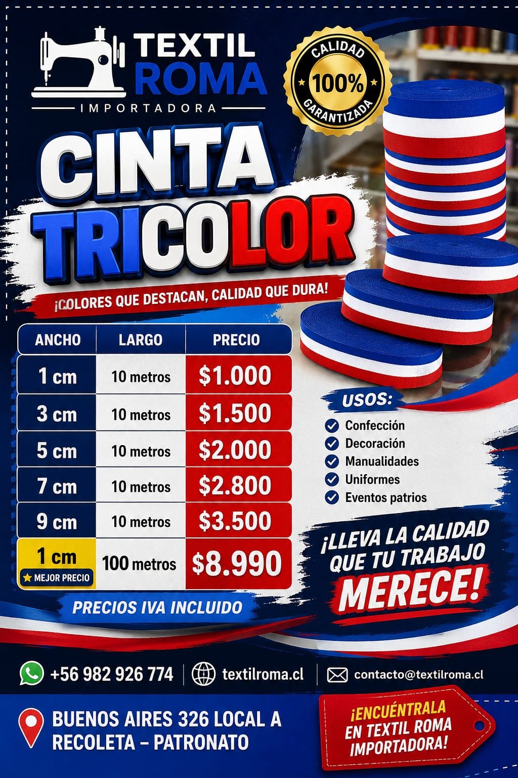 WhatsApp Image 2026-08-26 at 16.23.11 (2) CINTA TRICOLOR - Imagen 1